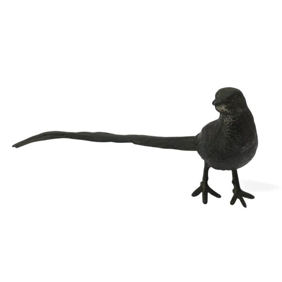BIRD Cast Metal PHEASANT With Long Tail 14.5" Vintage - Picture 1 of 11